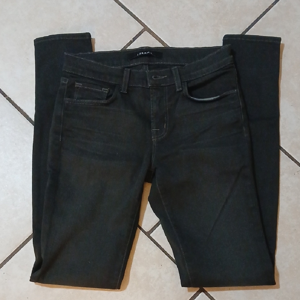 J BRAND Womens Size 25 Black Washed Skinny Leg Denim Jeans